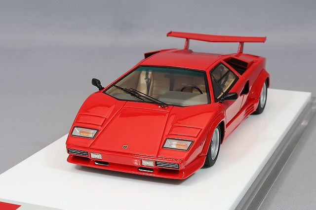 EIDOLON 1/43 Lamborghini Countach LP5000 QV 1988 with Rear Wing Red / Tan Interior