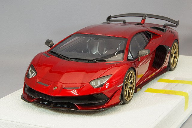 EIDOLON 1/18 Lamborghini Aventador SVJ 2018 Candy Red / Leirion Wheels