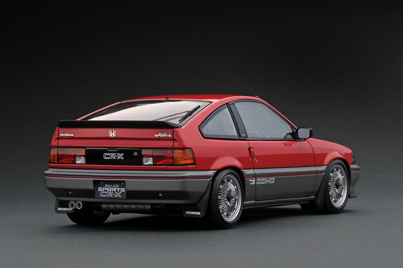 Carica immagine in Galleria Viewer, Ignition Model 1/18 Honda Ballade Sports CR-X Si (E-AS) Red/Silver IG1627
