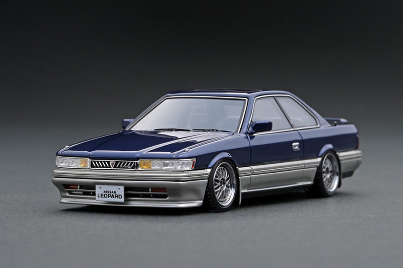 Load image into Gallery viewer, ignition model 1/43 Nissan Leopard 3.0 Ultima (F31) Blue/Silver BB-Wheel
