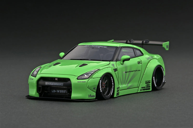 Cargue la imagen en el visor de la galería, ignition model 1/43 LB-WORKS GT-R (R35) Green Metallic
