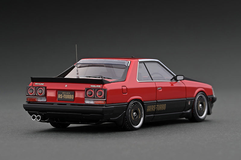 Chargez l&#39;image dans la visionneuse de la galerie, ignition model 1/43 Nissan Skyline 2000 RS-Turbo (R30) Red/Black
