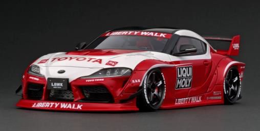 Cargue la imagen en el visor de la galería, ignition model 1/18 LB-WORKS TOYOTA SUPRA (A90) White/Red
