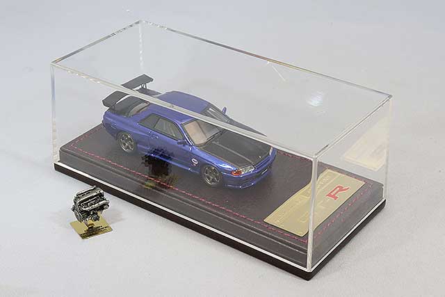 Laden Sie das Bild in Galerie -Viewer, Overseas Model Ignition Model 1/64 Nissan Skyline GT-R Nismo (R32) Blue Metallic with Engine IG2689

