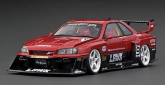 Cargue la imagen en el visor de la galería, ignition model 1/18 LB-ER34 Super Silhouette SKYLINE Red/Black #9
