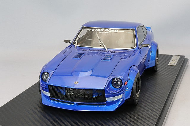 Ignition Model 1/18 Nissan Fairlady Z (S30) Star Road Blue Metallic w/ Glow Star 15-inch Wheels (Black/Silver) IG3113