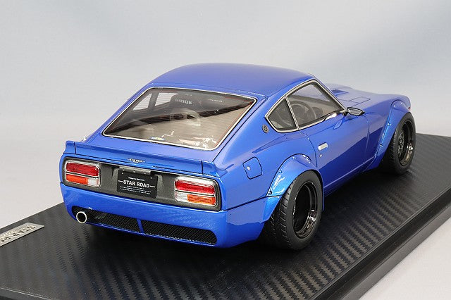 Carica immagine in Galleria Viewer, Ignition Model 1/18 Nissan Fairlady Z (S30) Star Road Blue Metallic w/ Glow Star 15-inch Wheels (Black/Silver) IG3113
