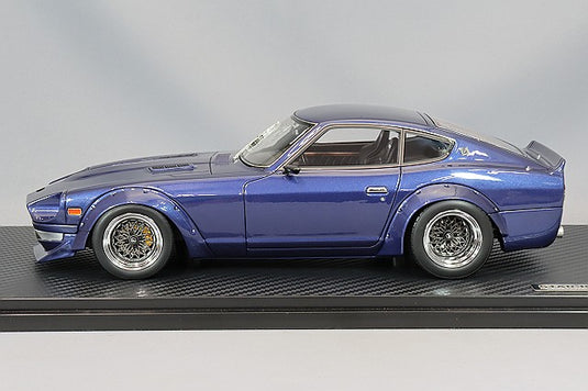 Ignition Model 1/18 Nissan Fairlady Z (S30) Star Road Blue w/ Glow Star 15-inch Wheels (Polished/Gunmetallic) IG3116