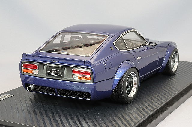 Carica immagine in Galleria Viewer, Ignition Model 1/18 Nissan Fairlady Z (S30) Star Road Blue w/ Glow Star 15-inch Wheels (Polished/Gunmetallic) IG3116

