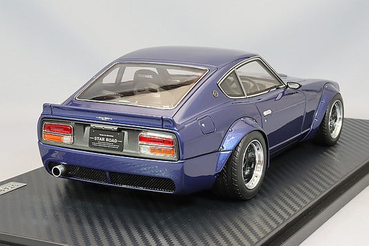 Ignition Model 1/18 Nissan Fairlady Z (S30) Star Road Blue w/ Glow Star 15-inch Wheels (Polished/Gunmetallic) IG3116
