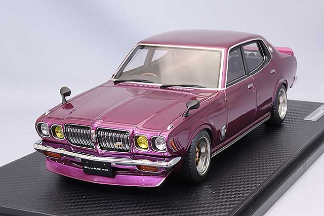 Cargue la imagen en el visor de la galería, ignition model 1/18 NISSAN BLUEBIRD U 2000GTX (G610) Purple Metallic
