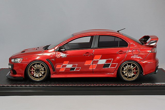 Carica immagine in Galleria Viewer, Ignition Model 1/18 Mitsubishi Lancer Evolution X (CZ4A) Red Metallic w/ CE28N Type 18-inch Wheels &amp; 4B11 MIVEC Turbo Engine IG3211
