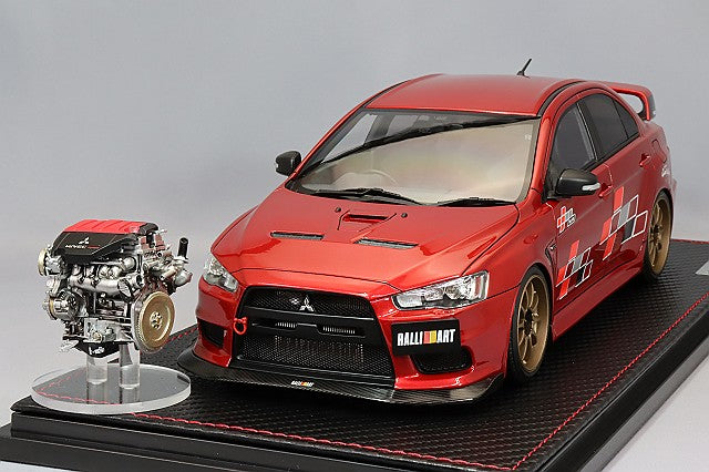 Ignition Model 1/18 Mitsubishi Lancer Evolution X (CZ4A) Red Metallic w/ CE28N Type 18-inch Wheels & 4B11 MIVEC Turbo Engine IG3211