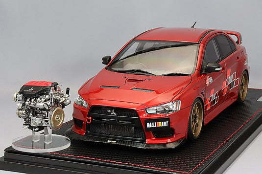 Ignition Model 1/18 Mitsubishi Lancer Evolution X (CZ4A) Red Metallic w/ CE28N Type 18-inch Wheels & 4B11 MIVEC Turbo Engine IG3211