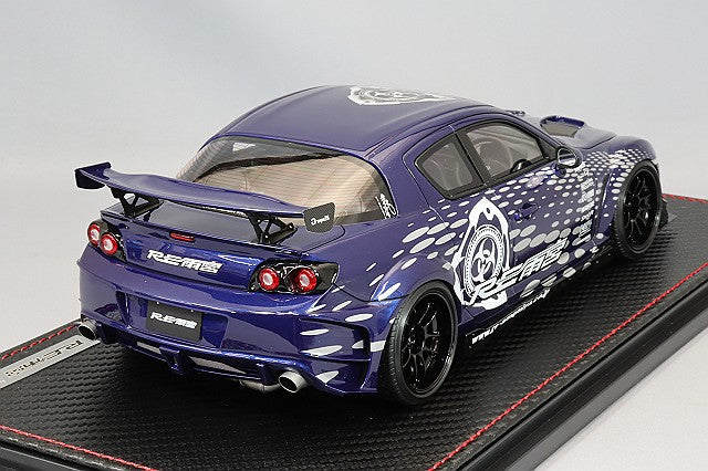 Carica immagine in Galleria Viewer, Overseas Model Ignition Model 1/18 Mazda RX-8 (SE3P) RE Amemiya Deep Blue w/ Enkei PF01 Evo Type 18-inch Wheels (Black) with Mr. Amemiya Figure IG3243
