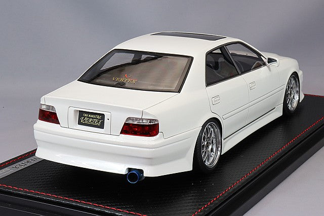Carica immagine in Galleria Viewer, Overseas Model Ignition Model 1/18 VERTEX JZX100 Chaser Pearl White w/ BBS RG-R Type 18-inch Wheels (Polished/Silver) with 1JZ Engine IG3313
