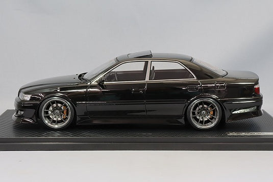 Ignition Model 1/18 VERTEX JZX100 Chaser Black w/ WORK Emotion Type 18-inch Wheels (Polished/Gunmetal) IG3314