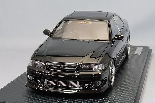Ignition Model 1/18 VERTEX JZX100 Chaser Black w/ WORK Emotion Type 18-inch Wheels (Polished/Gunmetal) IG3314