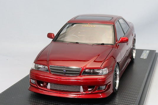 Ignition Model 1/18 VERTEX JZX100 Chaser Red Metallic w/ BBS RG-R Type 18-inch Wheels (Polished/Black) IG3316