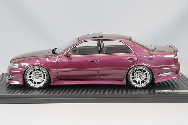Carica immagine in Galleria Viewer, Ignition Model 1/18 VERTEX JZX100 Chaser Purple Metallic w/ WORK Emotion Type 18-inch Wheels (Chrome) IG3320
