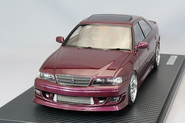 Ignition Model 1/18 VERTEX JZX100 Chaser Purple Metallic w/ WORK Emotion Type 18-inch Wheels (Chrome) IG3320