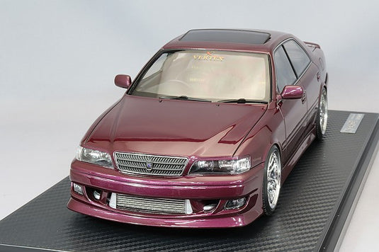 Ignition Model 1/18 VERTEX JZX100 Chaser Purple Metallic w/ WORK Emotion Type 18-inch Wheels (Chrome) IG3320