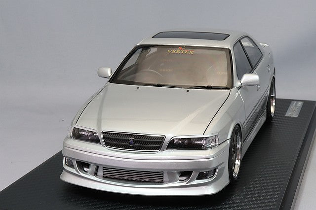 Ignition Model 1/18 VERTEX JZX100 Chaser Silver w/ BBS RG-R Type 18-inch Wheels (Polished/Gunmetallic) IG3323