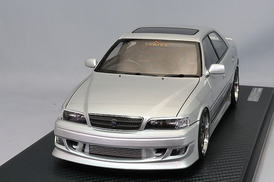 Ignition Model 1/18 VERTEX JZX100 Chaser Silver w/ BBS RG-R Type 18-inch Wheels (Polished/Gunmetallic) IG3323