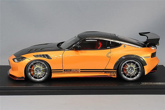 Ignition Model 1/18 Top Secret Fairlady Z (RZ34) Orange Metallic w/ OZ SF Type 20-inch Wheels (Chrome) IG3382
