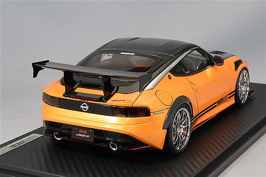 Ignition Model 1/18 Top Secret Fairlady Z (RZ34) Orange Metallic w/ OZ SF Type 20-inch Wheels (Chrome) IG3382