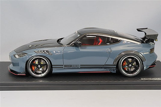 Ignition Model 1/18 Top Secret Fairlady Z (RZ34) Stealth Gray w/ OZ SF Type 20-inch Wheels (Chrome) IG3388