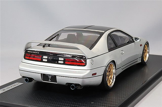 Carica immagine in Galleria Viewer, Ignition Model 1/18 Nissan Fairlady Z (Z32) 2by2 Silver w/ BBS RG-R Type 18-inch Wheels (Polished/Gold) IG3422
