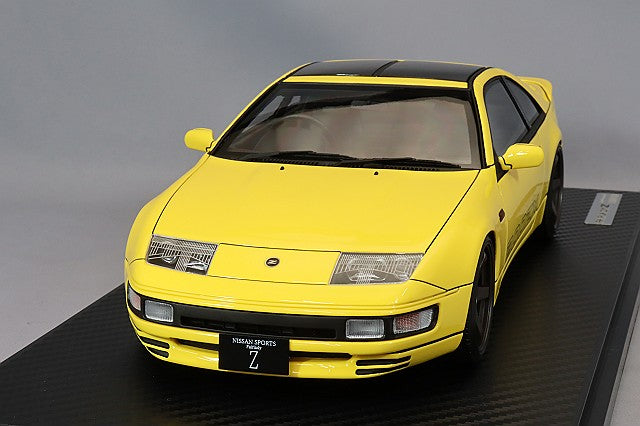 Ignition Model 1/18 Nissan Fairlady Z (Z32) 2by2 Yellow w/ Nismo LM GT4 18-inch Wheels (Bronze) IG3423