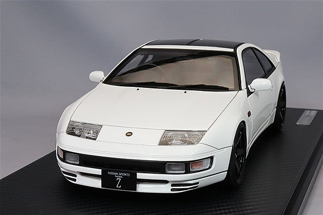 Ignition Model 1/18 Nissan Fairlady Z (Z32) 2by2 White w/ Nismo LMGT4 18-inch Wheels (Black) IG3424