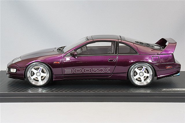 Carica immagine in Galleria Viewer, Ignition Model 1/18 Nissan Fairlady Z (Z32) 2by2 Purple w/ Nismo LMGT2 18-inch Wheels (Polished/White) IG3425
