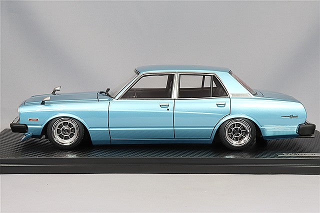Carica immagine in Galleria Viewer, Ignition Model 1/18 Toyota Mark II Sedan Grande (MX41) Light Blue Metallic w/ Hayashi Street 14-inch Wheels IG3432
