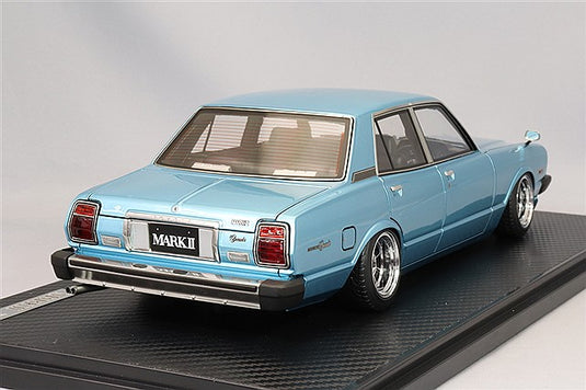 Ignition Model 1/18 Toyota Mark II Sedan Grande (MX41) Light Blue Metallic w/ Hayashi Street 14-inch Wheels IG3432