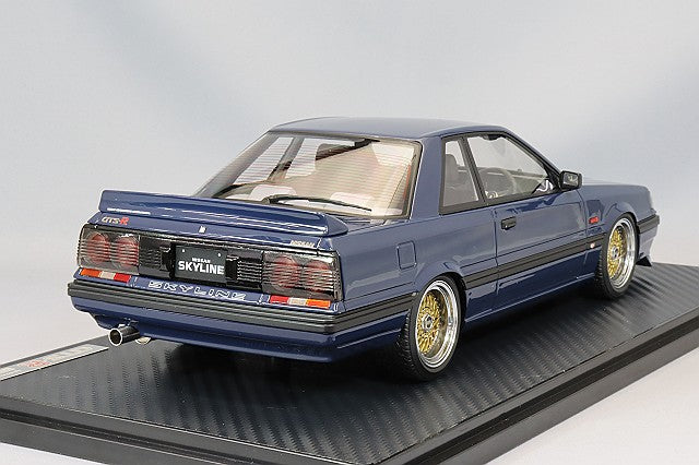 Carica immagine in Galleria Viewer, Ignition Model 1/18 Nissan Skyline GTS-R (R31) Blue Black w/ BBS RS Type 17-inch Wheels (Polished/Gold) IG3508
