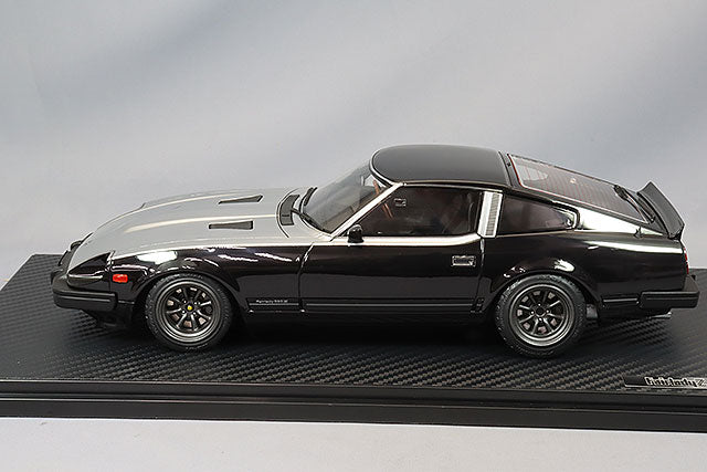 Carica immagine in Galleria Viewer, Ignition Model 1/18 Nissan Fairlady Z (S130) Black/Silver w/ RS Watanabe 15-inch Wheels (Gunmetallic) IG3517
