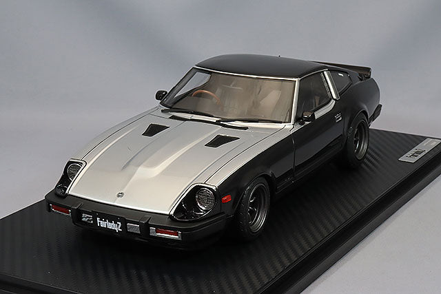 Ignition Model 1/18 Nissan Fairlady Z (S130) Black/Silver w/ RS Watanabe 15-inch Wheels (Gunmetallic) IG3517