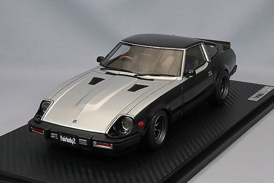 Ignition Model 1/18 Nissan Fairlady Z (S130) Black/Silver w/ RS Watanabe 15-inch Wheels (Gunmetallic) IG3517