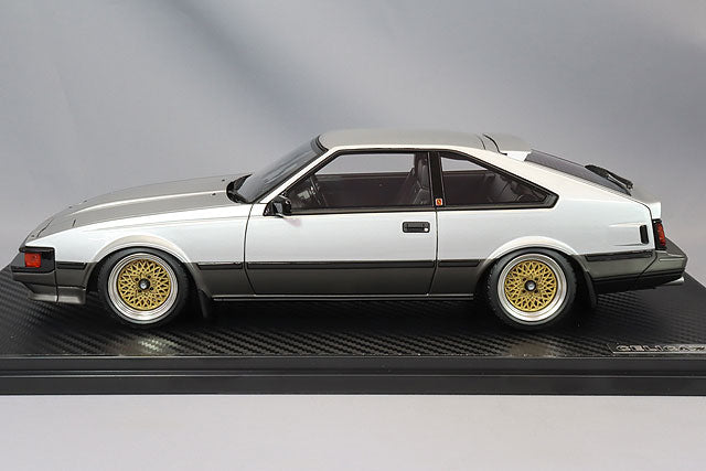 Load image into Gallery viewer, Ignition Model 1/18 Toyota Celica XX 2800GT (A60) Silver/Gunmetallic w/ SSR Mesh Type 16-inch Wheels IG3535

