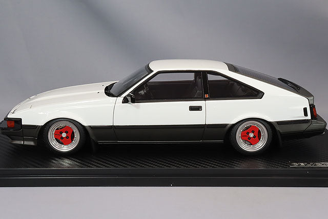 Load image into Gallery viewer, Ignition Model 1/18 Toyota Celica XX 2800GT (A60) White/Gunmetallic w/ ADVAN A3A Type 15-inch Wheels IG3536
