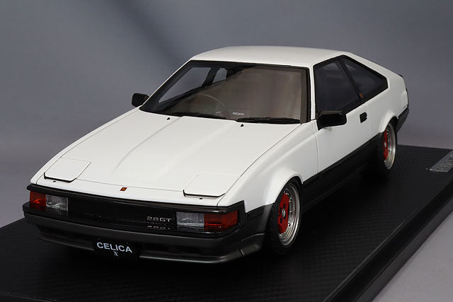 Ignition Model 1/18 Toyota Celica XX 2800GT (A60) White/Gunmetallic w/ ADVAN A3A Type 15-inch Wheels IG3536