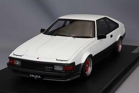 Ignition Model 1/18 Toyota Celica XX 2800GT (A60) White/Gunmetallic w/ ADVAN A3A Type 15-inch Wheels IG3536