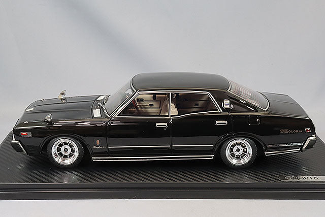 Carica immagine in Galleria Viewer, Ignition Model 1/18 Nissan Gloria Brougham (330) Black w/ Hayashi Street 14-inch Wheels IG3555
