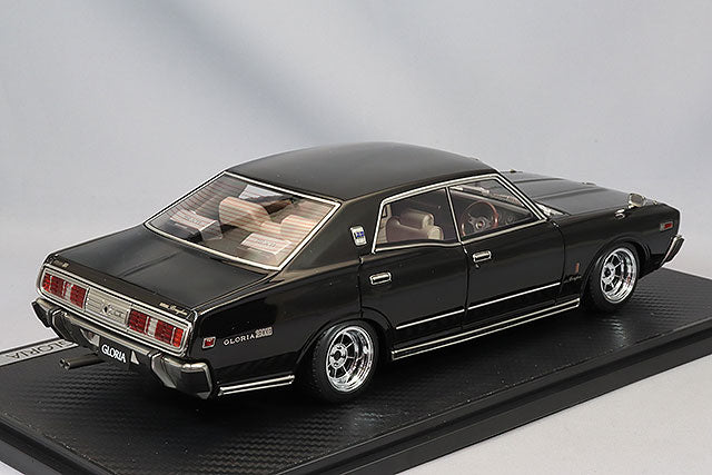 Carica immagine in Galleria Viewer, Ignition Model 1/18 Nissan Gloria Brougham (330) Black w/ Hayashi Street 14-inch Wheels IG3555
