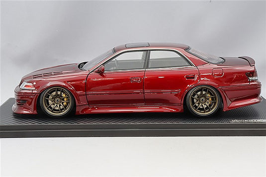 Ignition Model 1/18 VERTEX JZX100 Mark II Red Metallic w/ WORK Emotion Type 18-inch Wheels (Bronze) IG3577