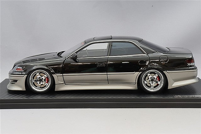 Carica immagine in Galleria Viewer, Ignition Model 1/18 VERTEX JZX100 Mark II Black/Gunmetal w/ WORK Meister S1 Type 18-inch Wheels (Chrome) IG3579

