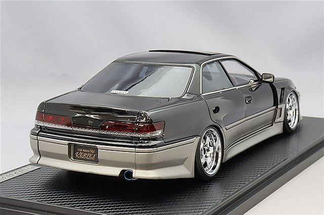 Carica immagine in Galleria Viewer, Ignition Model 1/18 VERTEX JZX100 Mark II Black/Gunmetal w/ WORK Meister S1 Type 18-inch Wheels (Chrome) IG3579
